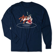 Wrestling Tshirt Long Sleeve - Wrestling Reindeer