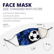 Soccer Face Mask - Soccer Ball Tie-Dye