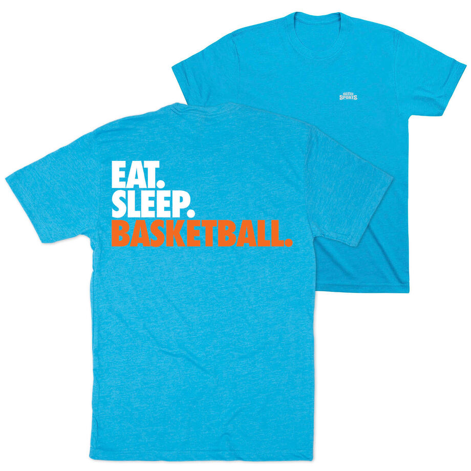 Basketball Short Sleeve T-Shirt - Eat. Sleep. Basketball. (Back Design)