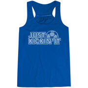 Soccer Flowy Racerback Tank Top - Just Kickin' It