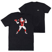 Football Short Sleeve T-Shirt - Touchdown Santa (Back Design)