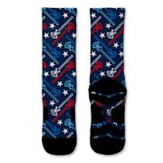 Guys Lacrosse Graphic Flex Mid-Calf Socks - All American