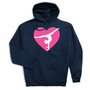 Gymnastics Hooded Sweatshirt - Gymnast Heart