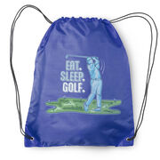 Golf Drawstring Backpack - Eat. Sleep. Golf