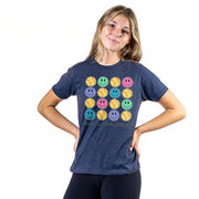 Softball Short Sleeve T-Shirt - Softball Makes Me Happy