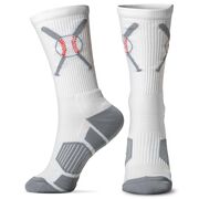 Baseball Woven Mid-Calf Sock Set - Triple Hitter