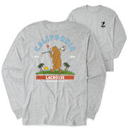 Guys Lacrosse Tshirt Long Sleeve - California Lacrosse (Back Design)
