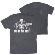 Guys Lacrosse T-Shirt Short Sleeve - Bad To The Bone (Back Design)