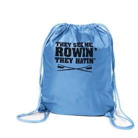 Crew Drawstring Backpack - They See Me Rowin'
