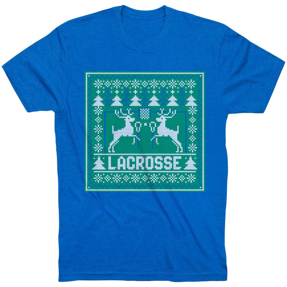 Lacrosse Short Sleeve Tee - Lacrosse Christmas Knit - Personalization Image