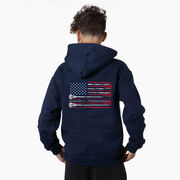 Guys Lacrosse Hooded Sweatshirt - USA Lacrosse Sticks (Back Design)