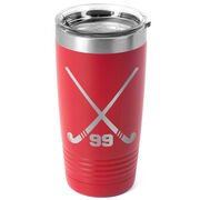 Field Hockey 20 oz. Double Insulated Tumbler - Personalized Crossed Sticks