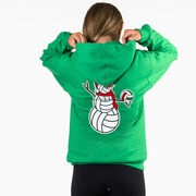 Volleyball Hooded Sweatshirt - Serving Holiday Cheer (Back Design) 