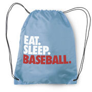 Baseball Drawstring Backpack Eat. Sleep. Baseball.