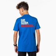 Baseball Short Sleeve T-Shirt - Eat. Sleep. Baseball. (Back Design)