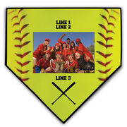 Softball Home Plate Plaque - Horizontal Photo