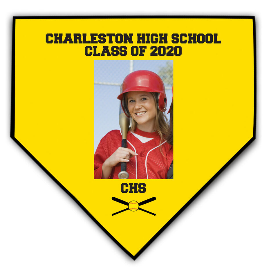 Softball Home Plate Plaque - Player Photo