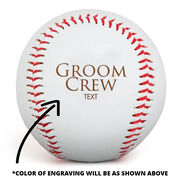 Engraved Baseball - Groom Crew