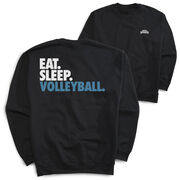 Volleyball Crewneck Sweatshirt - Eat Sleep Volleyball (Bold) (Back Design)