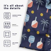 Pickleball Performance Short Sleeve Button Down Shirt - Palm and Paddle