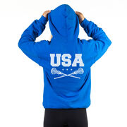 Girls Lacrosse Hooded Sweatshirt - USA Girls Lacrosse (Back Design)