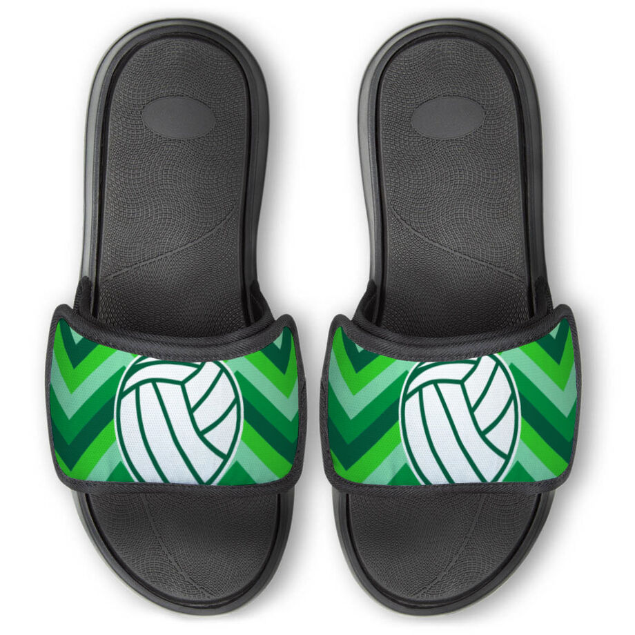 Volleyball Repwell&reg; Slide Sandals - Volleyball With Chevron