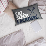 Guys Lacrosse Pillowcase - Eat Sleep Lacrosse