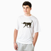 Guys Lacrosse Short Sleeve Performance Tee - Max The Lax Dog