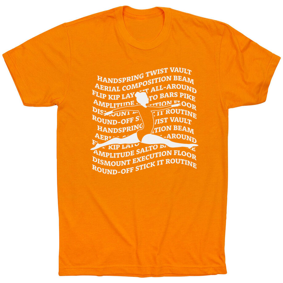 Gymnastics Short Sleeve T-Shirt - Gymnastics Words