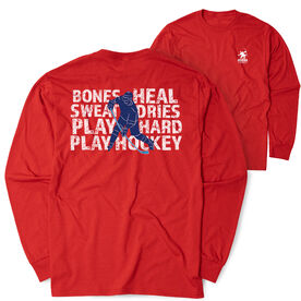 Hockey Tshirt Long Sleeve - Bones Heal Hockey (Back Design) 