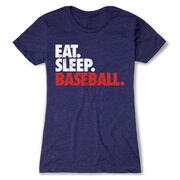 Baseball Women's Everyday Tee - Eat. Sleep. Baseball.