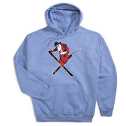 Skiing Hooded Sweatshirt - Freestyle Santa