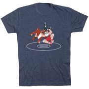 Wrestling T-Shirt Short Sleeve - Wrestling Reindeer