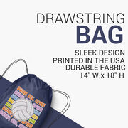 Volleyball Drawstring Backpack - Bump, Set, Spike