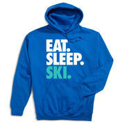 Skiing Hooded Sweatshirt - Eat Sleep Ski