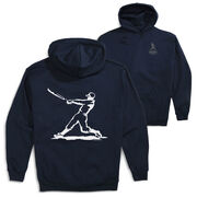 Baseball Hooded Sweatshirt - Baseball Player (Back Design)