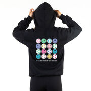Soccer Hooded Sweatshirt - Soccer Makes Me Happy (Back Design)