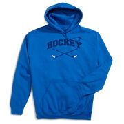 Hockey Hooded Sweatshirt - Hockey Crossed Sticks Logo