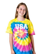 Field Hockey Short Sleeve T-Shirt - USA Field Hockey Tie Dye