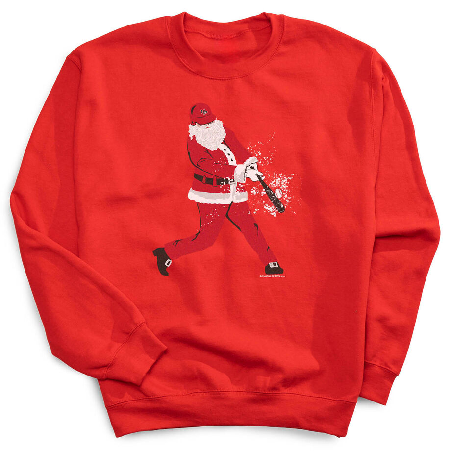 Baseball Crewneck Sweatshirt - Baseball Santa