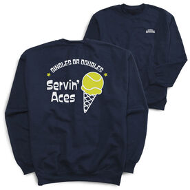 Tennis Crewneck Sweatshirt - Servin' Aces (Back Design)