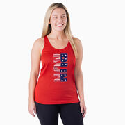 Women's Racerback Performance Tank Top - Patriotic Run