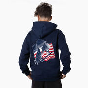 Baseball Hooded Sweatshirt - Baseball Eagle (Back Design)