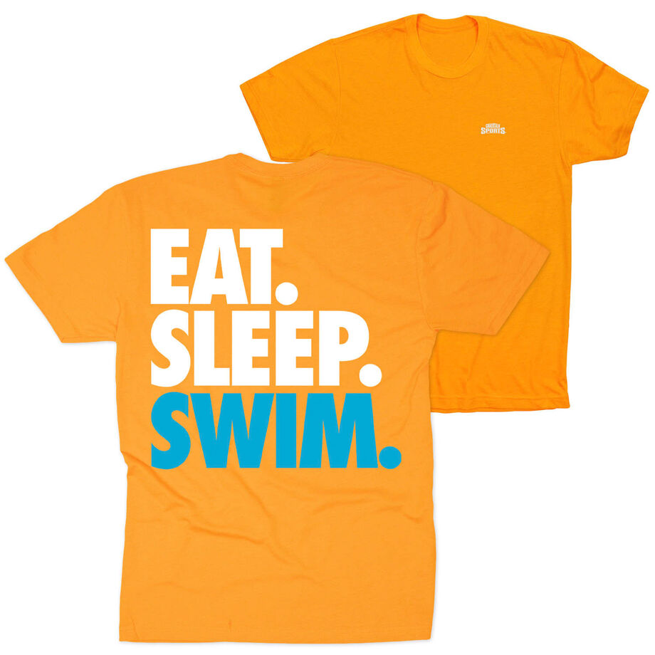 Swimming Short Sleeve T-Shirt - Eat. Sleep. Swim. (Back Design)