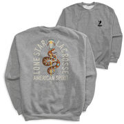 Guys Lacrosse Crewneck Sweatshirt - Lone Star Lacrosse (Back Design)