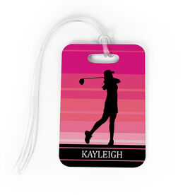 Golf Bag/Luggage Tag - Personalized Female Golfer