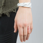 Hockey Lace Bracelet White Adjustable Wrister Bracelet
