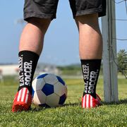 Soccer Woven Mid-Calf Socks - Eat Sleep Soccer