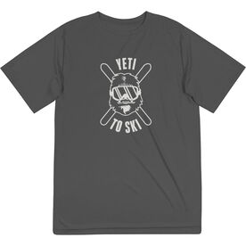 Skiing Short Sleeve Performance Tee - Yeti To Ski