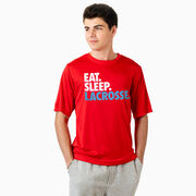 Lacrosse Short Sleeve Performance Tee - Eat. Sleep. Lacrosse.